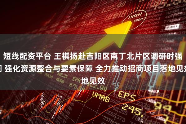 短线配资平台 王祺扬赴吉阳区南丁北片区调研时强调 强化资源整合与要素保障 全力推动招商项目落地见效