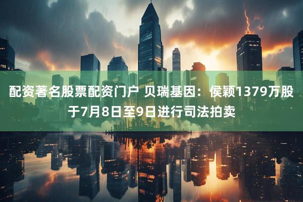 配资著名股票配资门户 贝瑞基因：侯颖1379万股于7月8日至9日进行司法拍卖